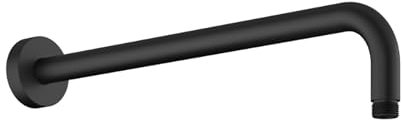 CHRIS BERGEN Brausearm, Wandarm, Duscharm, Länge: 400 mm, aus Messing, in Schwarz matt