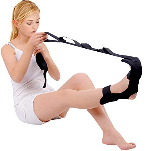 Stretching Strap Dehnungsband Faszien Strecker Yoga Stretch Ring Stretching Band Yogagurte Faszienstrecker Painless Legs Band für Yoga Physiotherapie Rehabilitation Training (Schwarz)