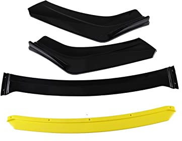 Etsuhiro Universal Auto Frontschürze Lip Splitter Spoiler Diffusor Lip Kit Für E46 E90 E60 E36 E39 F10 F20 Frontstoßstangenspoiler Diffusor (Color : Gelb)