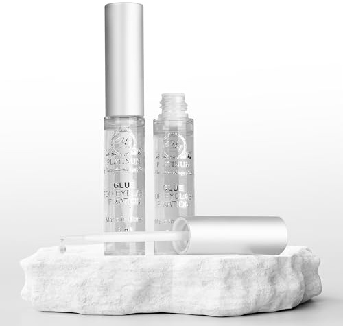 PLATINUM Wimpernkleber für Wimpernlifting – Wimpernlifting Kleber, Lash Lift Kleber – Starke Haftung, Transparent, Leicht entfernbar – 5 ml