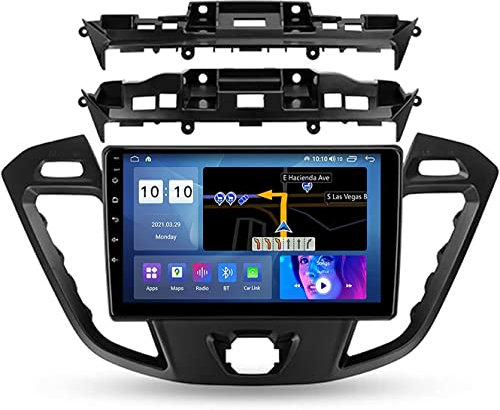 MLXABH Android 10.0 Stereo per Auto Navigatore satellitare Radio Doppio DIN per Transit Custom 2012-2021 Navigazione GPS Lettore multimediale Ricevitore Video Bluetooth con 4G/5G WiFi SWC DSP USB