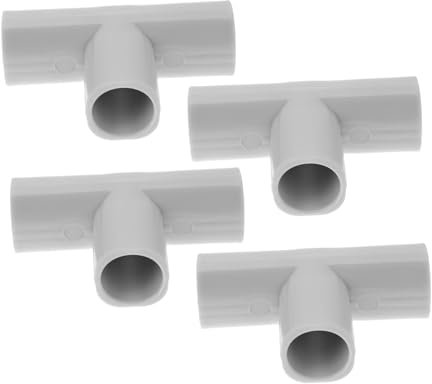 HAPINARY 4stücke PVC T-förmige Rohrverbinder Für Möbel Und Gewächshäuser Leichte Graue Farbe Einfach Zu Montieren Und Vielseitig Einsetzbar Innen Und Außenbereichen