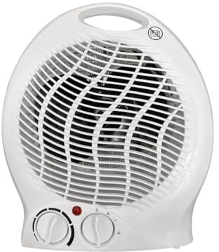 Acomoda Textil – Calefactor Portátil 2000W Regulable de Bajo Consumo para Habitación, Oficina y Baño. Termo Ventilador Aire Caliente Eficiente con Termostato de Seguridad. (Calefactor, A)