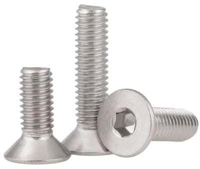 50pcs M3 X 20 DIN7991 A2 Stainless Steel Screw Hexagon Hex Socket Countersunk Head Cap Screwsstainless Nails,bolts