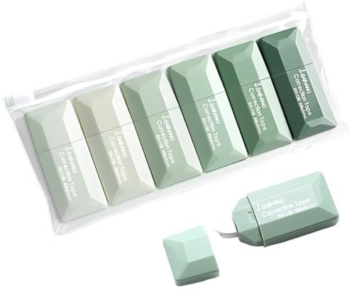 NOPKESV 6er-Pack Farbverlauf Mini Correction Tape Korrekturroller Korrekturmaus für Studenten Kinder und Büroangestellte（Insgesamt 36 m）