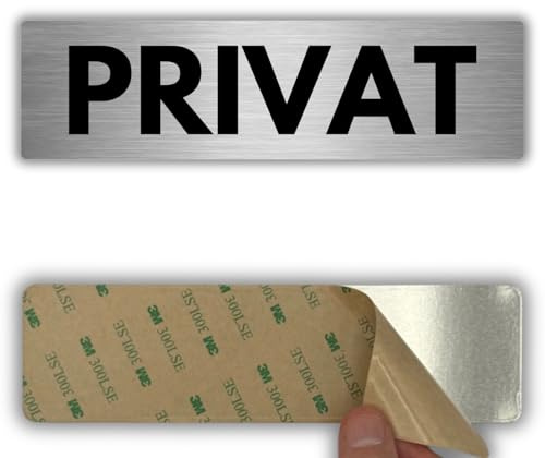 LEIASA | Schild Privatgrundstück - 5x18 cm - Aluminium - Nur Für Anwohner | Aufkleber Privatbereich, Hinweisschild Privatweg, Warnschild Privates Eigentum, Plakette Hausrecht, Türschild Anlieger