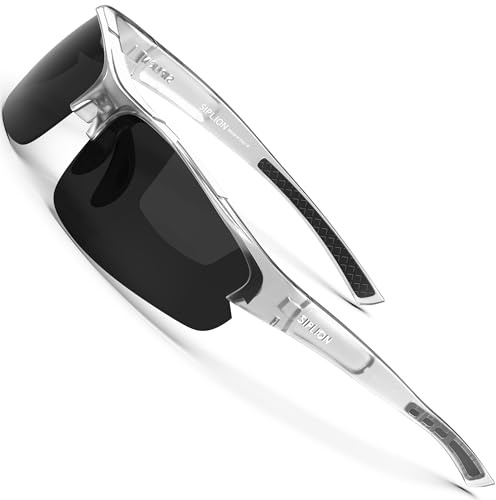 SIPLION Sport Sonnenbrille Herren Polarisiert UV400 Leichter TR90 Rahmen
