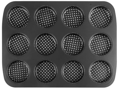 Burger Bun Pan 4/9/12 Hole - Nonstick Bread Baking Mould,Carbon Steel Baking Tray for Uniform Buns, Bread, Rolls,Puffs, Tartlets(12 Holes)
