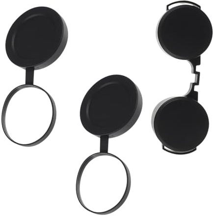 3 Pack Rubber Objective Lens Caps for Binoculars Black | Extra Protection, Scratch-proof Cover Set, Replacement Accessory for Monocular Optics
