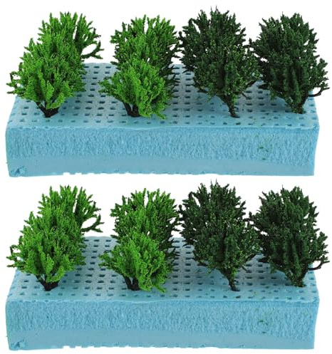 AKOOSY Modelos de Vegetación Militar en Miniatura para Maquetas Set de 2 Cajas Material Plástico Resistente Adornos de Micropaisajismo para Mesas de Arena y Construcción de Trenes
