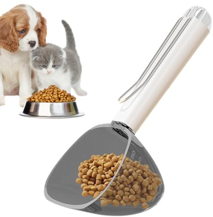 Generico Verre doseur pour aliments pour animaux domestiques – Portable | moyen en ABS de 19 cm | pour nourriture pour chien, poignée ergonomique, contrôle des portions, croquettes sèches, pour