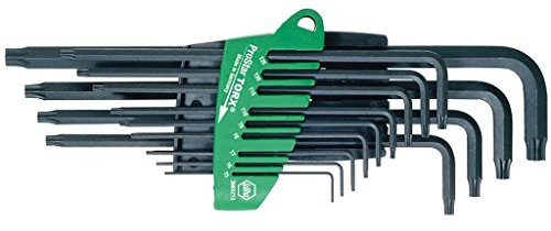 Wiha Stiftschlüssel Set mit ProStar Halter (24852) 13tlg. | Torx Winkelschlüssel Satz | Torxschlüssel T5+T6+T7+T8+T9+T10+T15+T20+T25+T27+T30+T40+T50