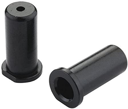 Jagwire Cable Guide Stopper for 5mm Housings - Black (10pcs) - WS - Latiguillo de Freno para Bicicletas, Color Negro, Talla 5mm | Jagwire Topes de carcasa de aleación de 5 mm, brida grande, lado de plástico aplanado (bolsa de 10)