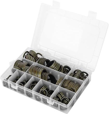 Gummi Sortiment Kit 240 Stücke Isolationsdichtung Washer Dichtungen für Klimaanlage Auto Fahrzeug Reparatur | NBR Gummidichtungssatz für Klimaanlagen und Hydraulik 240 Stück, hochtemperaturbeständig bis 100°C