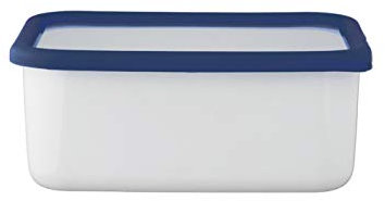 HoneyWare CLASSIC LINE Emaille Frischhaltedose mit Deckel | Hoch | 1,9 L | hitzebeständig bis 400°C | Meal Prep Boxen für alle Herdarten, Backofen und Grill geeignet | Aufbewahrungsbox mit Deckel