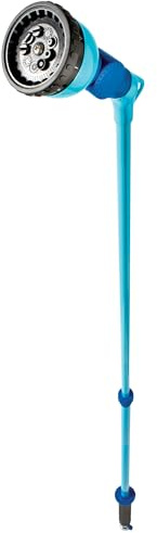 Aqua Joe AJ-WW10-T59 Telescoping 10-Pattern Metal Watering Wand w/180-Degree Angle Adjustable Head