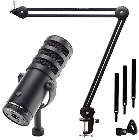Samson Q9U - Micrófono dinámico USB XLR y trípode articulado keepdrum MS138