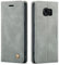 QLTYPRI Hülle für Samsung Galaxy S7 Edge, Vintage Dünne Handyhülle mit Kartenfach Geld Slot Ständer PU Ledertasche TPU Bumper Flip Schutzhülle Kompatibel mit Samsung Galaxy S7 Edge - Grau