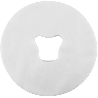 100Pcs Disposable Face Covers, Headrest Covers for Massage Tables, Soft Breathable Comfortable Skin Friendly Water Absorption Face Rest Cover(White 29 * 29cm)