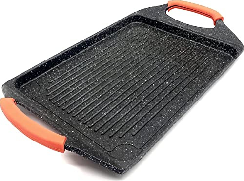 Plancha Grill Revêtement Pierre 42x27cm tous feux y compris induction
