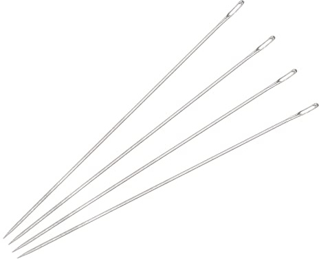 uxcell 30Pcs Beading Needles Fine Thin Long Straight Sewing Embroidery Threads Stainless Steel 2.01 Inch