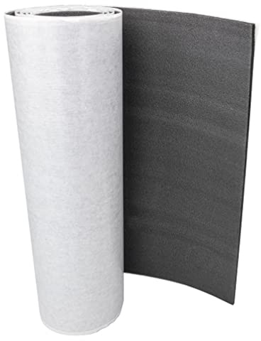 HASKYY 1 QM premium isoleringsmatta, akustisk matta, självhäftande, bil, husvagn, ljudisoleringsmatta, skumrulle, mattrulle, 50 x 200 x 1 cm, brandsäker, vattentät skumplatta, skumgummi