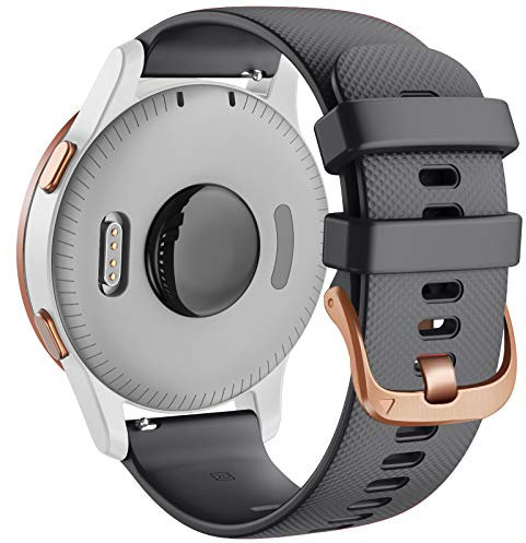 Wtukmo 18 mm Armband für Garmin Vivoactive 3S 4S Vivomove 3S / Venu 2S Smartwatch Silikonarmband für Garmin Move 3S / Active S, For Venu 2S, Achat