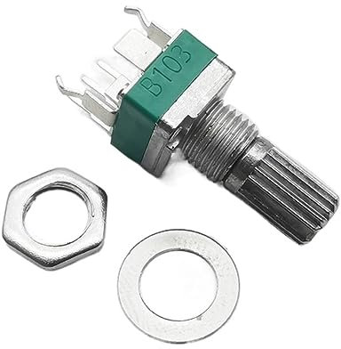 JMORCO 50 Teile/los Versiegelt RK097N einzelne vertikale Potentiometer B10K B100K-A10K A100K Griff 15 MM Blumen (Color : B10K B103)