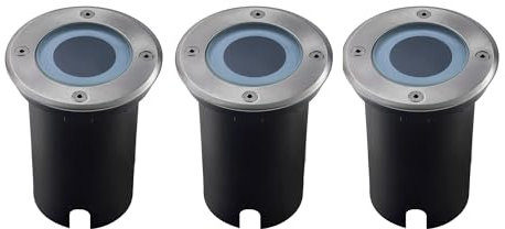 Ledvion - 3X LED Einbauleuchten Rund, IP67, GU10, 1m Kabel, Außenbeleuchtung, Terrassenbeleuchtung