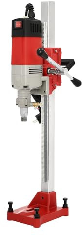 Quiltern Trapano a Nucleo, 3300 W, 220 V, Rosso, 165 mm, 800 giri/min, Leggero e Resistente, Sistema di Raffreddamento ad Acqua, Perforazione in Materiali Duri come Cemento, Mattoni e Pietra