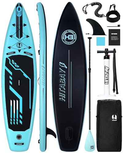 Stand Up Paddling Board mit Komplettes Paddle Board Zubehör | Aufblasbares SUP Board 290/320/335cm SUP Board Set für Jugendliche & Erwachsene (ORANGE | 335CM)