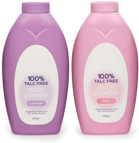Zopper Talc-Free Body Powder 250g Rose & Lavender Delicate Scents for Silky Smooth Skin Vegan, Moisture-Absorbing Formula for Softness & Freshness