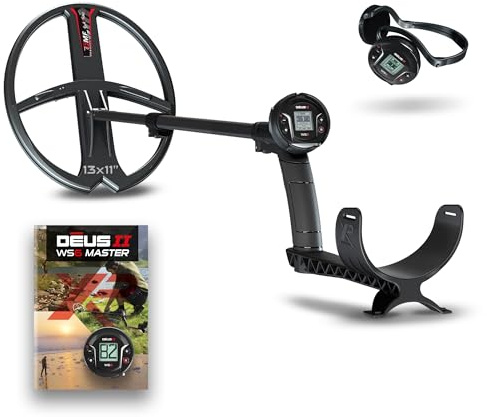 XP Metal Detectors Deus II WS6 Master - Wetterfest und mehrfrequenzfähig, ideal für die Schatz- und Reliquiensuche - mit 34-cm-FMF-Spule, WS6-Funkkopfhörern und S-Teleskop-Stab (DEUS2-34FMFWS6)