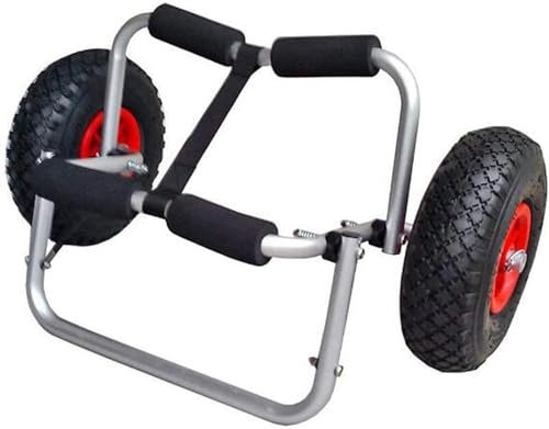 CUSMA Kajakwagen, Faltbarer Kanuwagen, Zweirädriger Kanuträger Mit Aluminiumrahmen, 80 Kg Tragfähigkeit