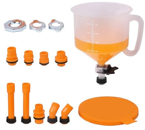 Leak Proof Coolant Refill Kit - Vehicle Radiator Fluid Refill Kit, 15 Refilling Bleeding Kit | Anti Freeze Funnel with Control, Automotive Cooling System Funnel for Easy Radiators