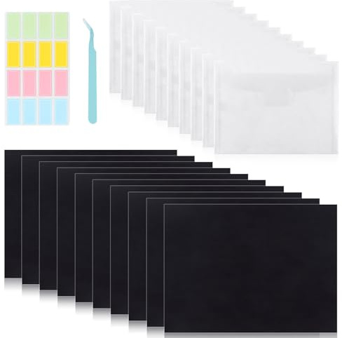 ENUTROF Aufbewahrung Stanzschablonen Magnetplatten Gummi Magnetbögen 10Stk | Magnetic A5 Sheets Stempel Gummi-magnetbögen Magnetplatte Magnetische Aufbewahrungstasche Stempeltaschen für Stanzformen