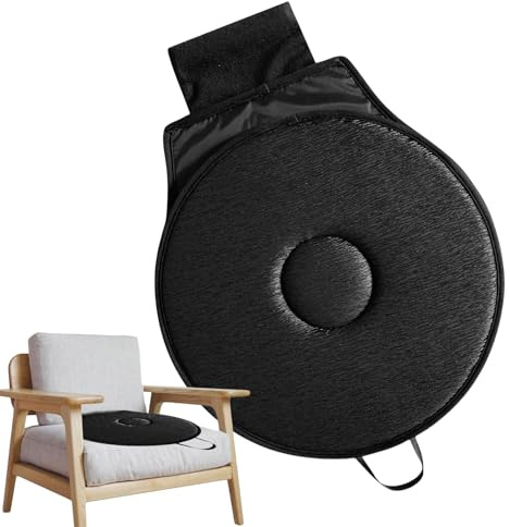 lisutupode Nuevo cojín de asiento de coche de 40 x 40 cm, giratorio para personas mayores, cojín giratorio de 360 °