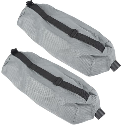 2Pcs Sander Dust Bag, 20x8 Inch ABS Dust Collection Bag with Adjustable Strap, Universal Replacement Grey Color Sander Drill Attachment Collection