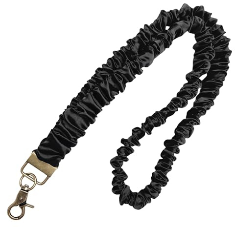 AstraGlam Scrunchie Schlüsselband mit Clipverschluss – Dehnbares Halsband für Ausweis und Schlüssel schlüsselband – Weiches Lanyard schlüsselanhänger für Lehrerinnen und Schüler