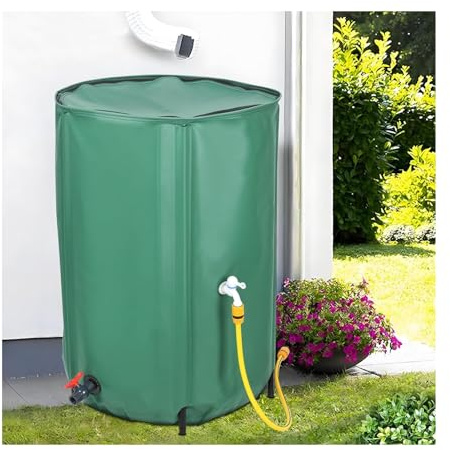 YPIOUREN Récupérateur d'eau De Pluie Portable, Réservoir De Stockage d'eau avec Filtre, Descente Pluviale, Récupérateur d'eau De Pluie Pliable, for Jardin/extérieur/pelouse(Green,100L)