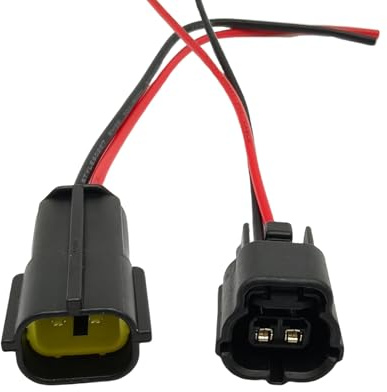 winwill Set di 5 connettori elettrici impermeabili a 2 poli – 1,8 mm spina e presa con cavo di collegamento per auto, moto, camion, barche e rimorchi