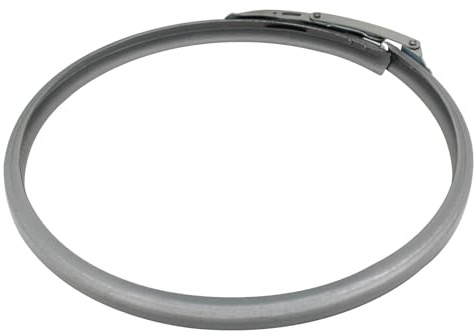 Cerclage pour fût collier de serrage rapide feuillard métallique anneau de cerclage pour eau grande ouverture fut stockage alimentaire fût avec couvercle amovible (argenté, 120L OD430mmID407mm)
