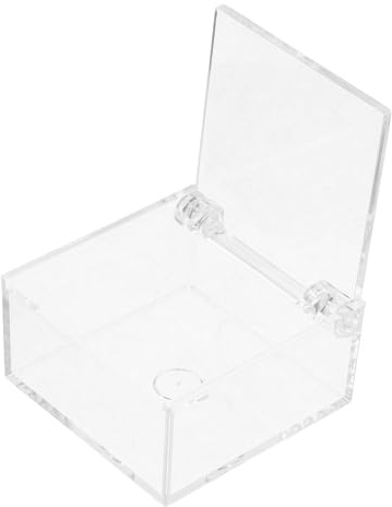 Sosoport Caja de Metacrilato Transparente con Tapa Abatible Organizador Compacto para Joyas Objetos de Colección y Manualidades Almacenamiento Práctico para Hogar y Oficina Diseño Elegante