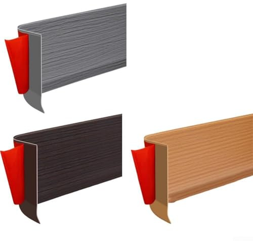 Weich-PVC-Sockelleiste, 3 m, wasserdichte Wandkantenleiste mit Kleber für Heimwerker und Bauzubehör (gelb)