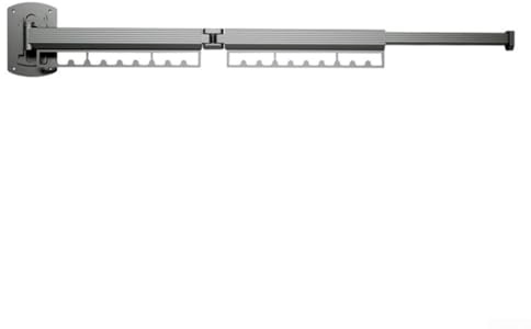 Wäscheständer zur Wandmontage, 1 Packung, faltbar, einziehbar, strapazierfähig, rostbeständig, für Waschküche, Wohnung, Balkon (E grau)