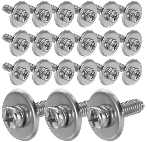 GRIRIW 40 Sets M5 Pot Lid Fixing Screws with Silicone Gaskets and Stainless Steel Washers Universal Replacement Kit for Cookware Lid Repair and Maintenance