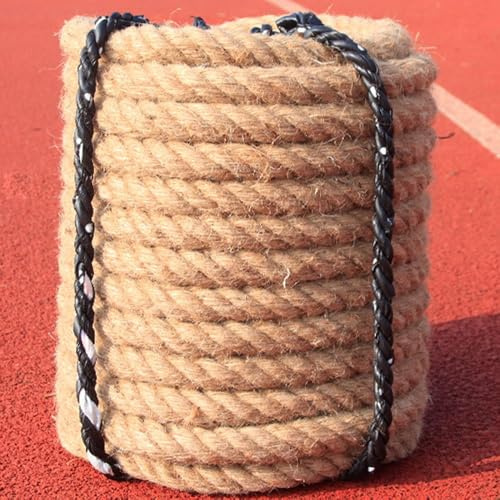 Jute rep – kraftigt tvinnat hamparep för utomhus och gör-det-själv, perfekt för trädgård, dragkrig, nautisk, klättring, hängmatta, dekoration