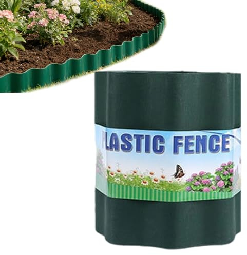 Borde De Paisajismo para Exterior - Valla De Borde para Senderos Sin | de Parterre con Valla Integrada,Separador Impermeable para Jardín Césped Patio Parterre y Senderos