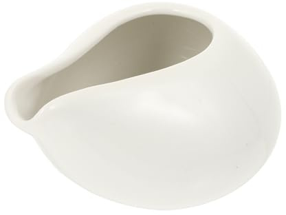 TIKODIDA Jarra de Salsa de Cerámica sin Asa, Taza para Salsa Multifuncional, Dispensador de Crema, Superficie Lisa Fácil de Limpiar, Adecuado para Hogar, Restaurantes y Eventos