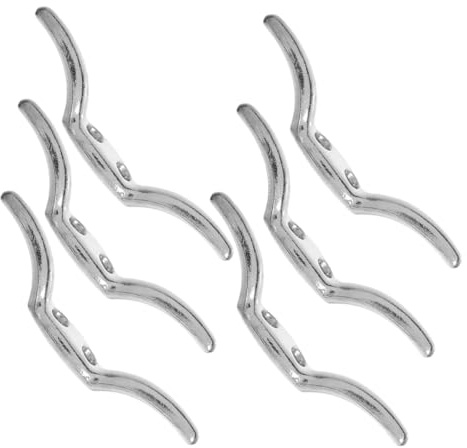 YARNOW Soporte de Seguridad y Fácil de Usar 6 Abrazaderas Metálicas para Cordón de Persiana para Cortinas en Salón U Oficina